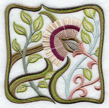 Art Nouveau Floral Square 1