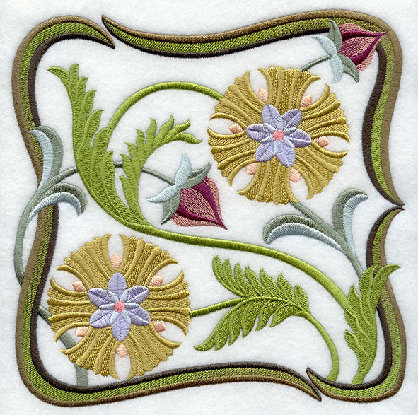 Art Nouveau Floral Square 5