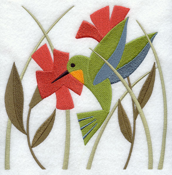 Hummingbird in Flowers