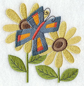 Butterfly and Flower Pair