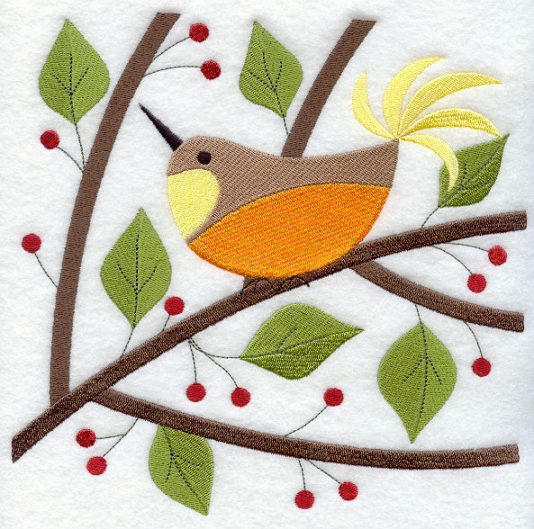 Bird in Berry-Bright Spring
