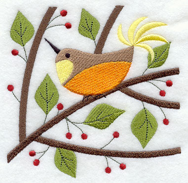 Bird in Berry-Bright Spring