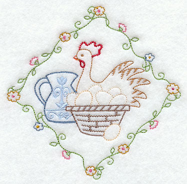 Country Chicken and Eggs (Vintage)