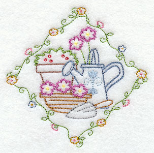 Watering Can and Flowers (Vintage)