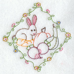 Bunny and Vegetables (Vintage)