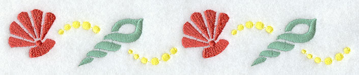 Summer Day Seashells Border