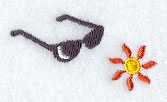 Summer Sun and Sunglasses Border