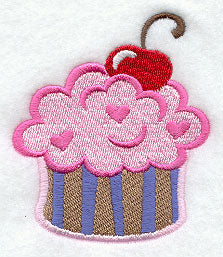 Whimsical Pink Puff Cupcake