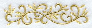 Elegant Golden Scroll Border