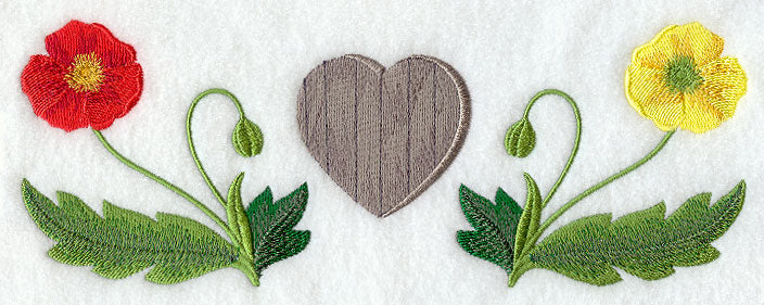 Heart and Flowers Border