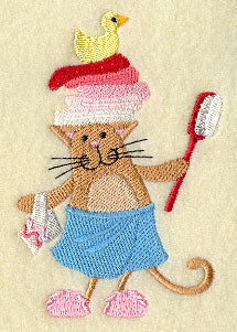 Klean Kitty Wearing Towel