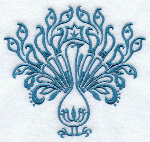 Damask Peacock - Tail Up