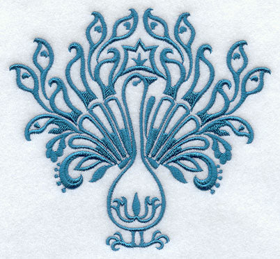 Damask Peacock - Tail Up