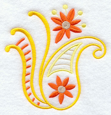 Peaceful Paisley Flower Accent