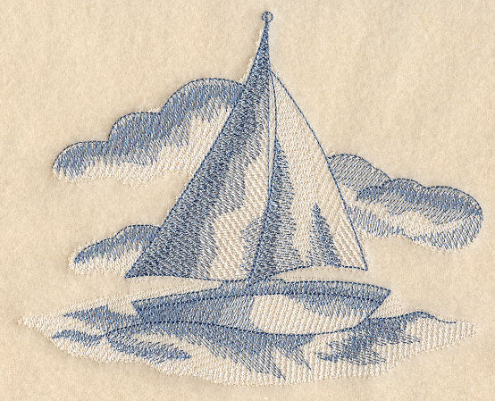 Sailboat Beach Scene (Toile)