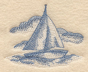 Sailboat Beach Scene (Toile)