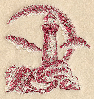 Lighthouse Beach Scene (Toile)