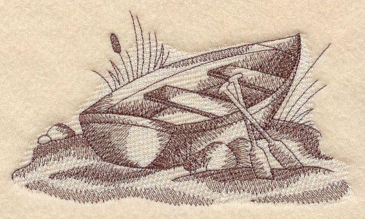 Rowboat Beach Scene (Toile)