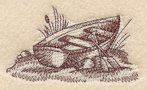 Rowboat Beach Scene (Toile)