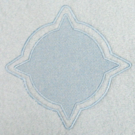 Compass with Border (Embossed)
