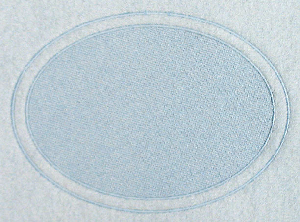 Oval with Border (Embossed)