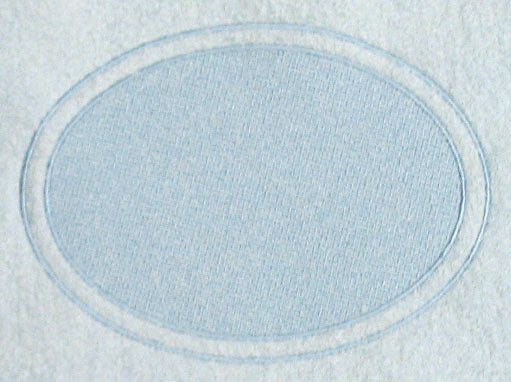 Oval with Border (Embossed)