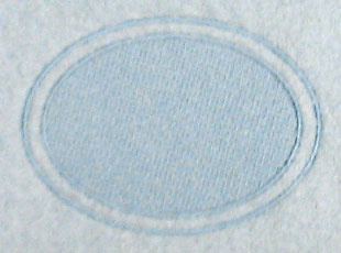 Oval with Border (Embossed)