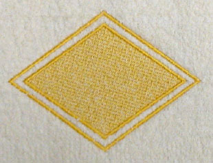 Diamond with Border (Embossed)