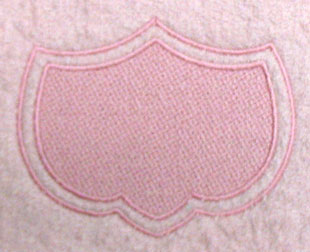 Shield 10 with Border (Embossed)