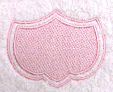 Shield 10 with Border (Embossed)