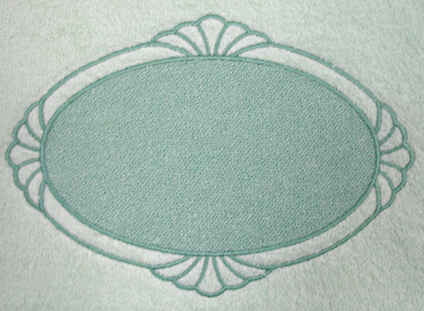 Oval with Border (Embossed)