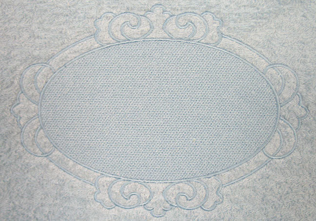 Oval with Floral Border (Embossed)