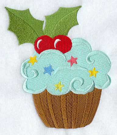 Christmas Holly Cupcake