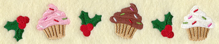 Christmas Cupcake Border