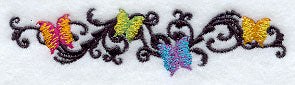 Filigree Wings Thin Border