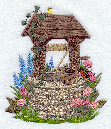 Wishing Well with Orioles