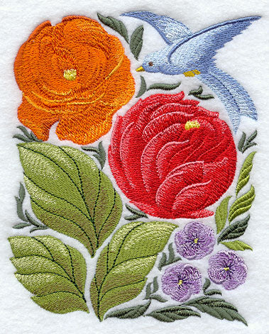 Russian Folk Flowers - Bird Rectangle