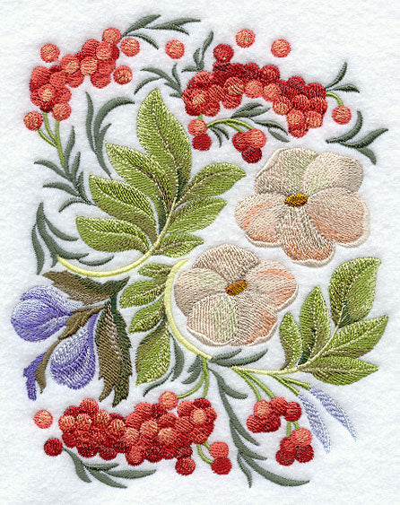 Russian Folk Flowers - Berries Rectangle