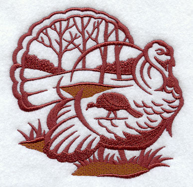 Wild Turkey Silhouette Scene