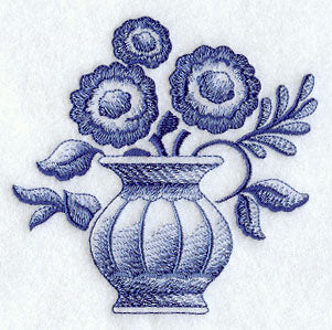 Delft Blue Flowers in Vase 2