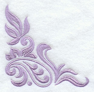 Damask Royal Rose Corner