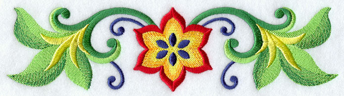 Majolica Floral Thin Border