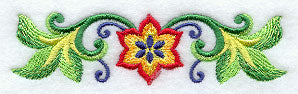 Majolica Floral Thin Border