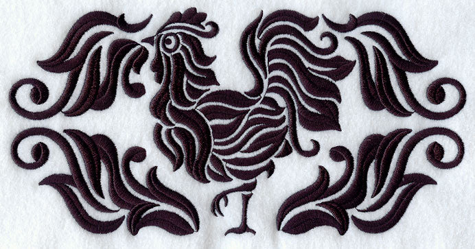 Damask Rooster Border