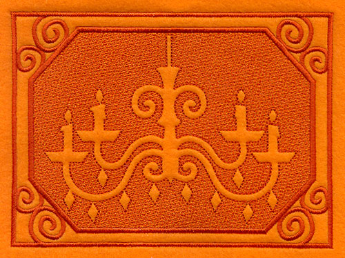 Image showcasing Chandelier (Embossed) – Embroidery Library