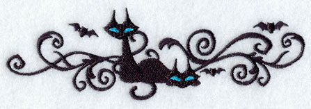 Black Cat Filigree Border