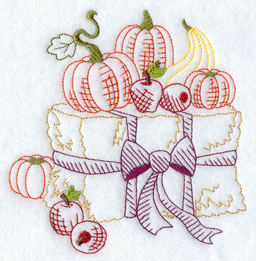 Autumn Straw and Gourds (Vintage)