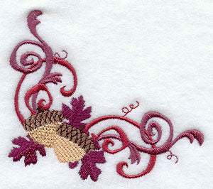 Fall Filigree Acorns Corner
