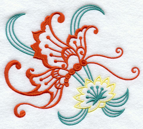 Chinese Butterfly with Lotus