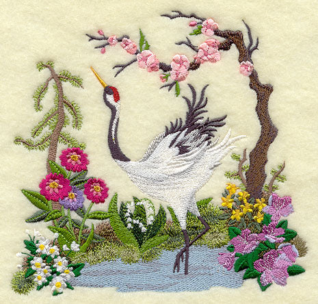Japanese Crane Scene